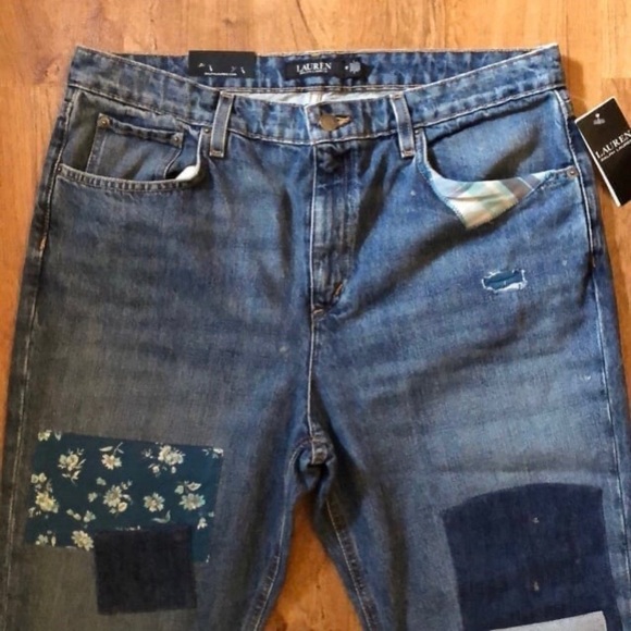 NWT Ralph Lauren Patchwork Boyfriend Jeans - Picture 5 of 16
